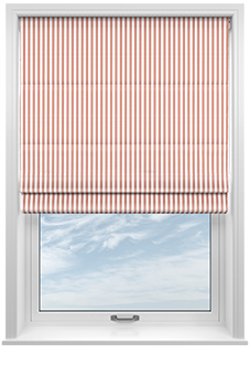 Lace Stripes, Toast Orange - Roman Blind